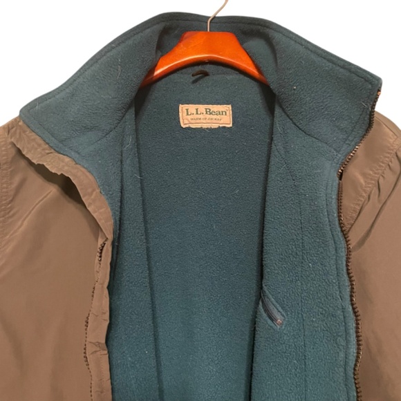 Vintage L.L. Bean Fleece Lined Warm Up Insulated Bomber Jacket Full Zip - Picture 3 of 7